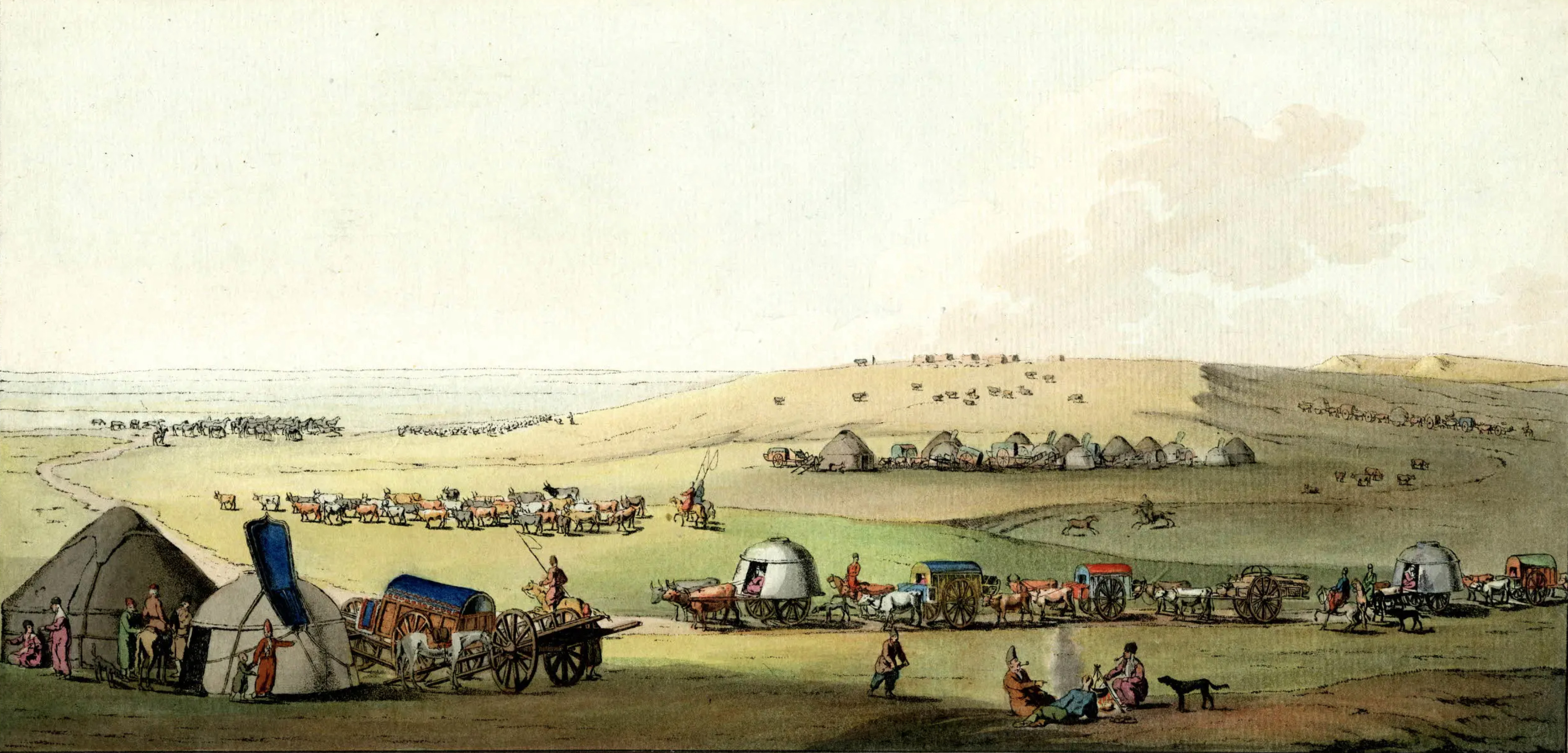 encampment of tatars by Christian Gottfried Heinrich Geissler